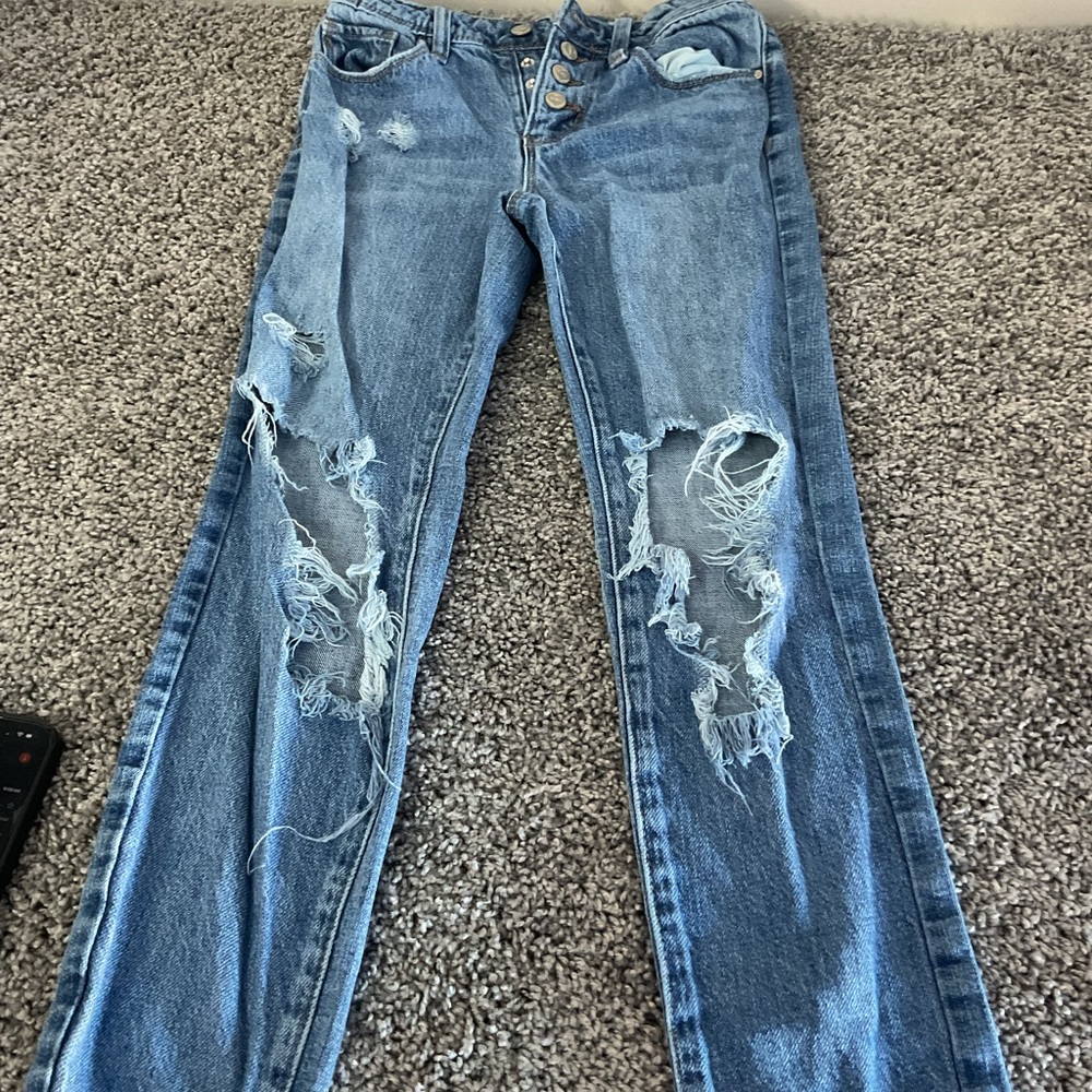 YMI Light Blue Distressed Skinny Jeans